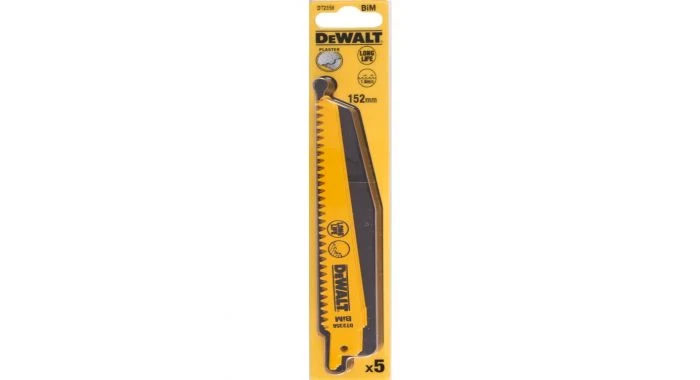 DeWalt DT2356 Reciprozaagblad - 152 X 1,8mm - Gipsplaten (5st) - DT2356-QZ 1 DeWalt DT2356 Reciprozaagblad - 152 X 1,8mm - Gipsplaten (5st) - DT2356-QZ