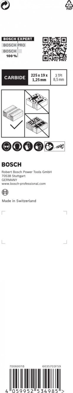 Bosch 2608900408 EXPERT Reciprozaagblad S1141HM Aerated Concrete -Fetool Gereedschap Winkel 1c6d7cc474bbd21d209c93297d39f415