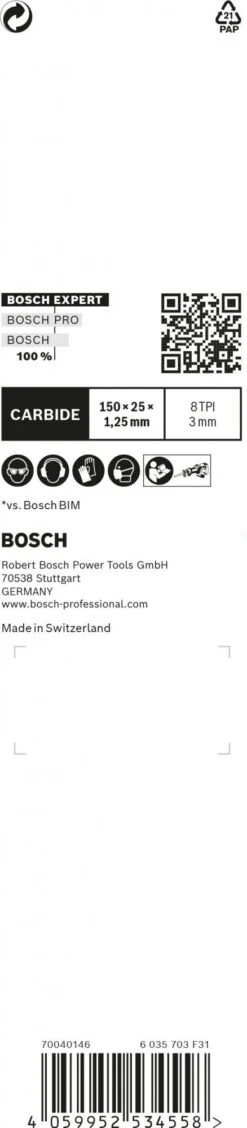Bosch 2608900365 EXPERT Reciprozaagblad S955CHC Thick Tough Metal -Fetool Gereedschap Winkel c82d140009637abf6d5f1b46bccd7fd9