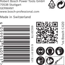Bosch 2608900713 EXPERT M480 Schuurnet Best For Wood And Paint, Diameter 225 Mm, Korrel 240, 25x -Fetool Gereedschap Winkel d534e081773933ebea079de666225390